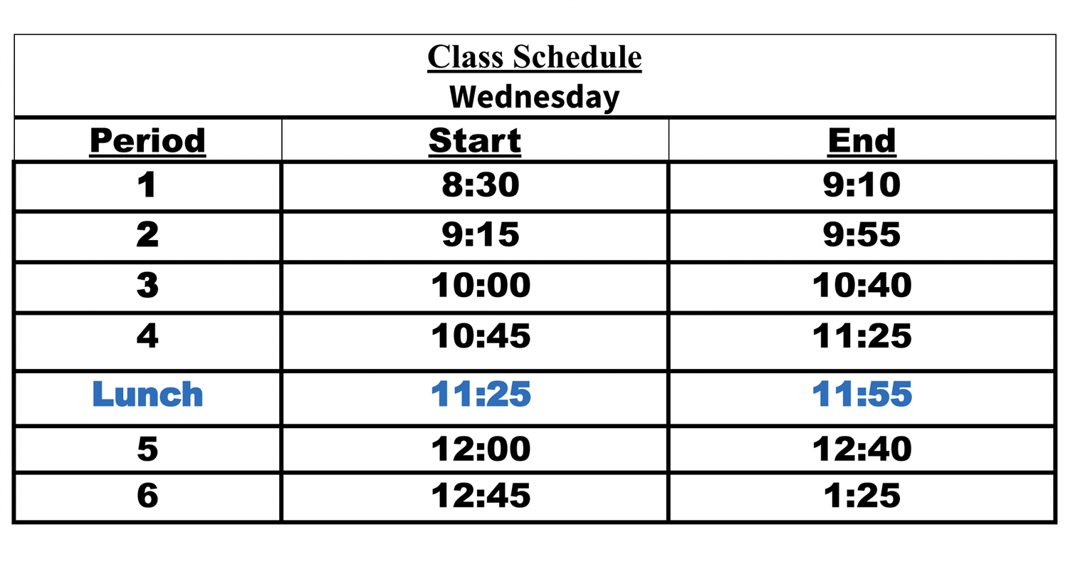 Bell Schedule
